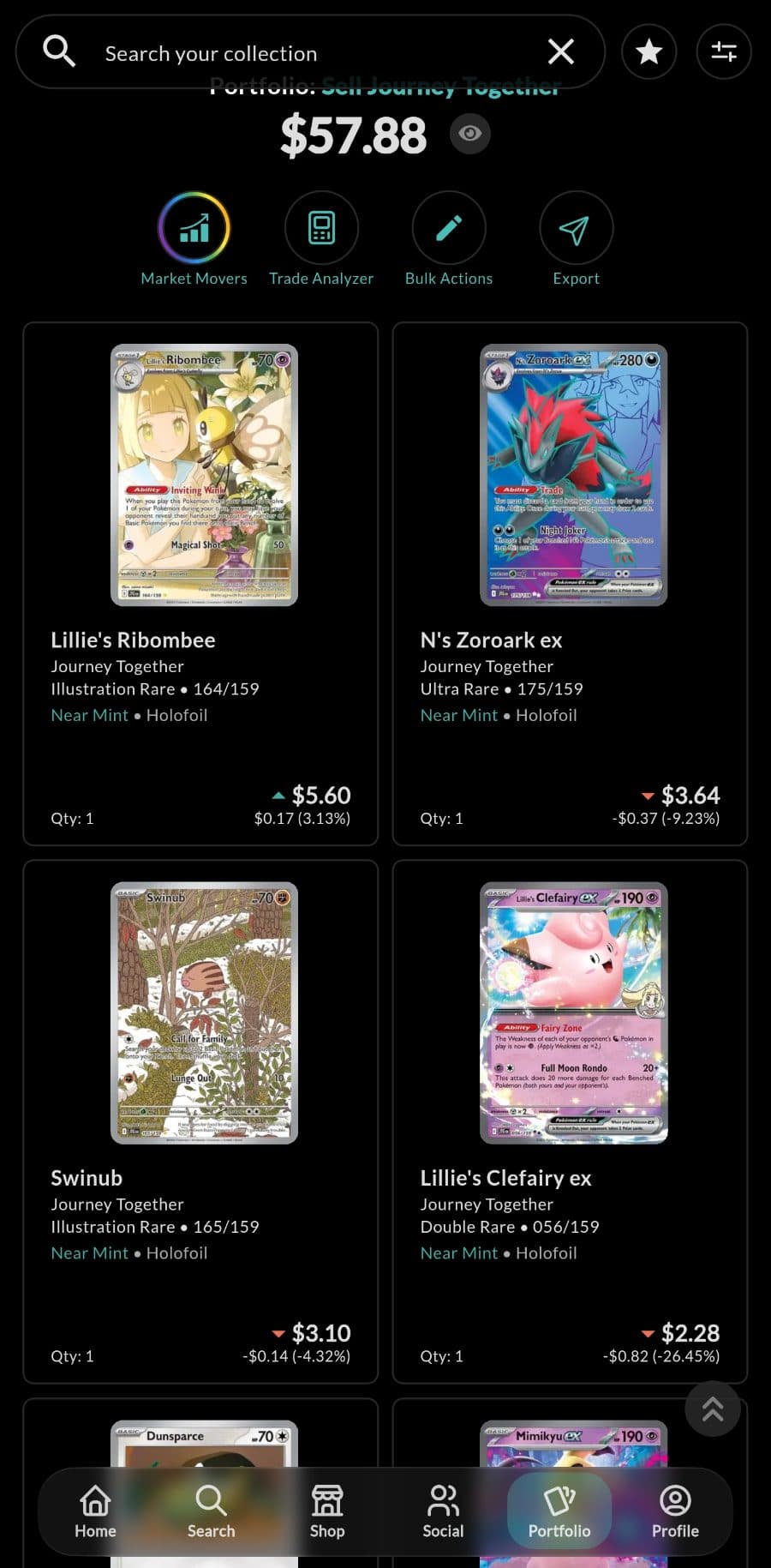 Journey Together Half Set + 6 IRs & 16 EXs
