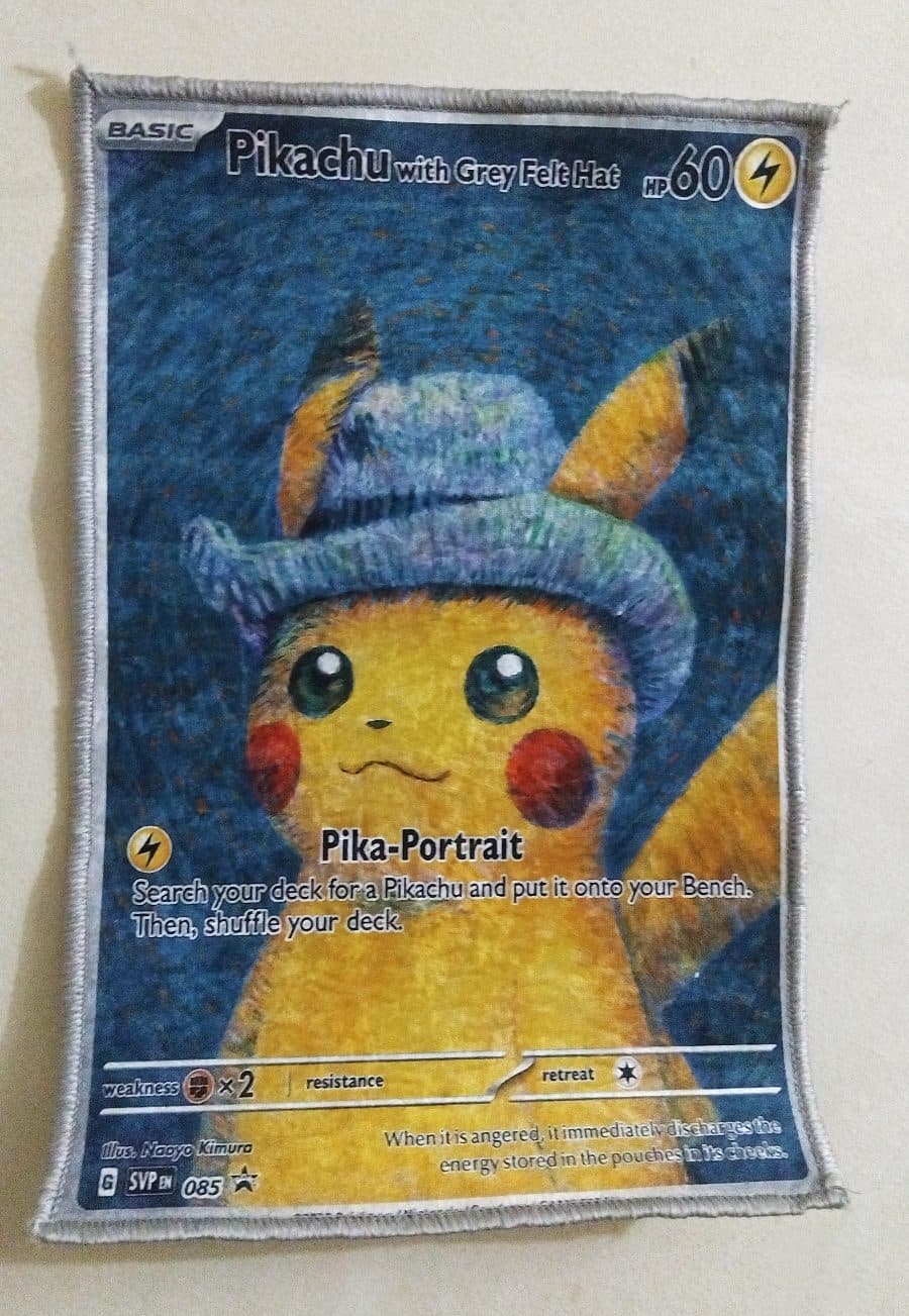 Pikachu Van Gogh rug (60cm*40cm)